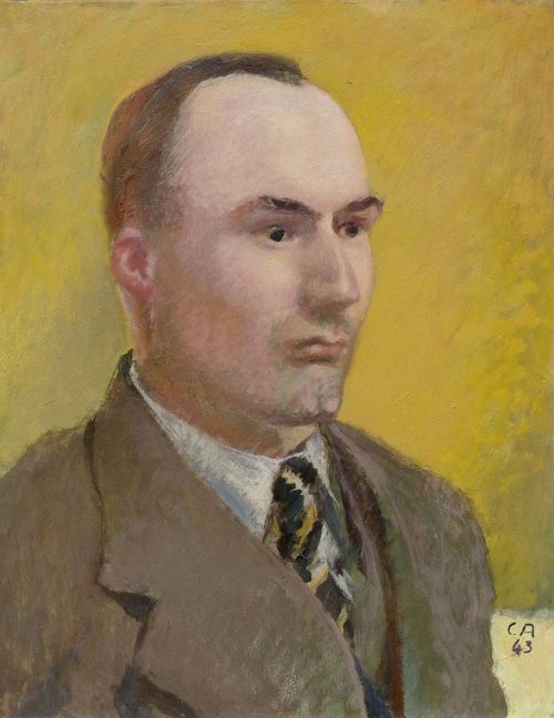 AMIET, CUNO (Solothurn 1868 - 1961 Oschwand) Portrait of Hr. Dr. med. Knuchel. 1943. Oil on canvas. Monogrammed and dated lower right: CA 43. 46 x 38 cm.