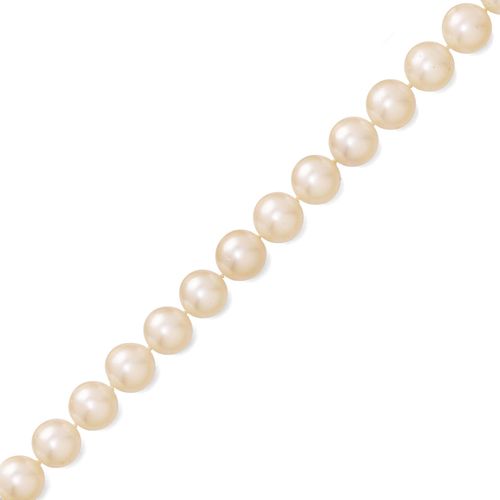 PEARL NECKLACE, MAJO FRUITHOF. Closure in white gold 750. With 28 South Sea cultured pearls of ca. 14 mm Ø. Polished, magnetic closure. L ca. 44 cm.