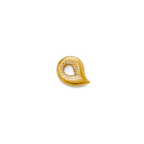 GOLD AND DIAMOND PENDANT, TAMARA COMOLLI. Yellow gold 750, 22g. "Drops" model. Decorative pendant designed as a drop, the centre decorated with numerous brilliant-cut diamonds weighing ca. 0.20 ct.