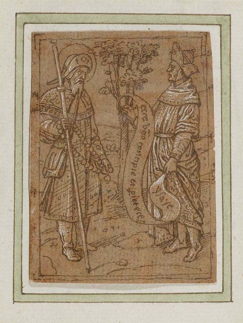 SWITZERLAND, 16TH CENTURY Lot of 3 sheets, with Biblical scenes. Pen in black on brown tinted wove paper, heightened in white. All ca. 6.5 x 4.8 cm. Framed together.