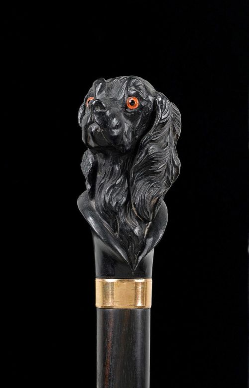 GEHSTOCK MIT HUNDEKOPF,