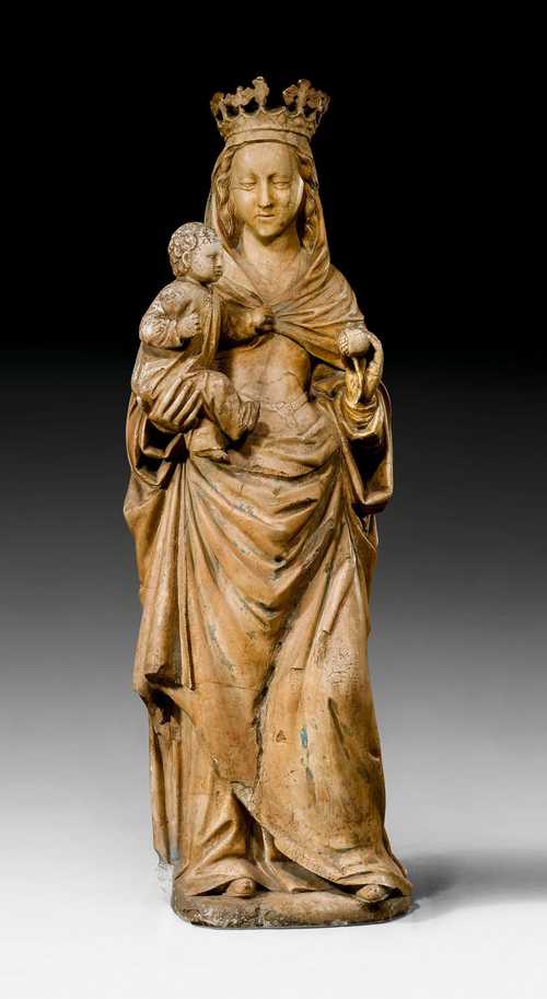 SCULPTURE OF THE VIRGIN AND CHILD,