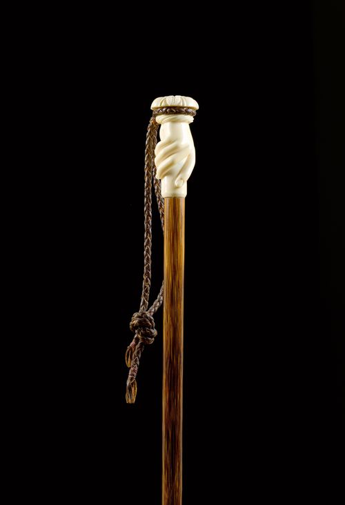 WALKING STICK WITH IVORY HANDLE,