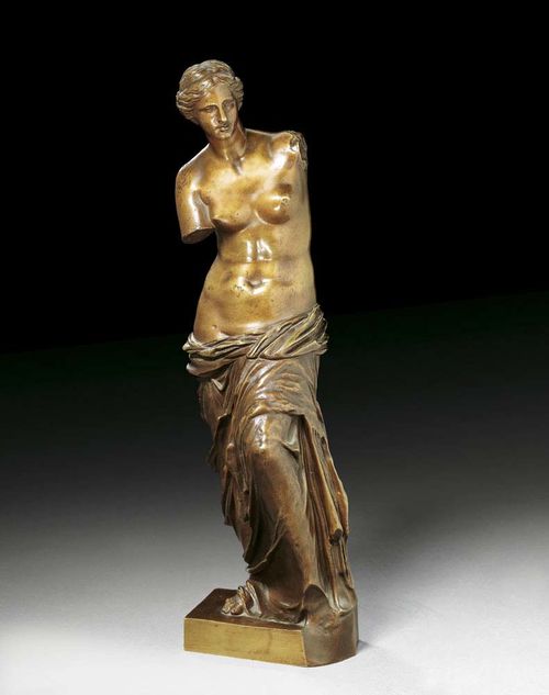 FIGURE OF VENUS, Paris circa 1900. Burnished bronze. H 42 cm.