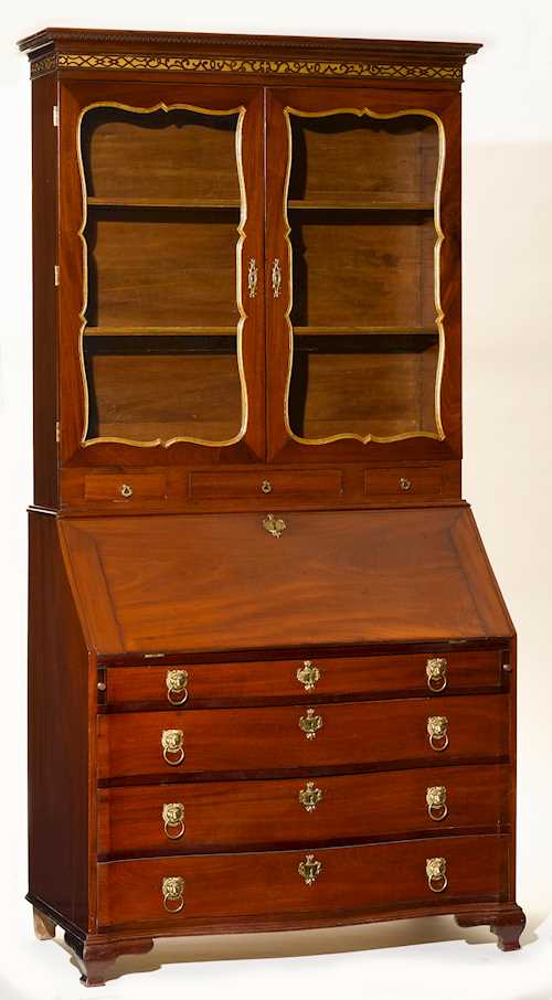 WRITING DESK WITH VITRINE CABINET
