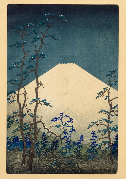 KOICHI OKADA (1907-?). ÔBAN. A VIEW OF MOUNT FUJI.