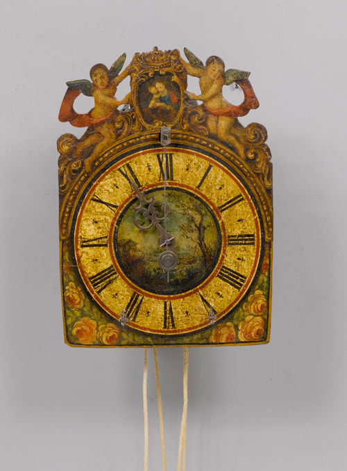 ONE-HAND IRON CLOCK WITH FRONT "ZAPPLER",