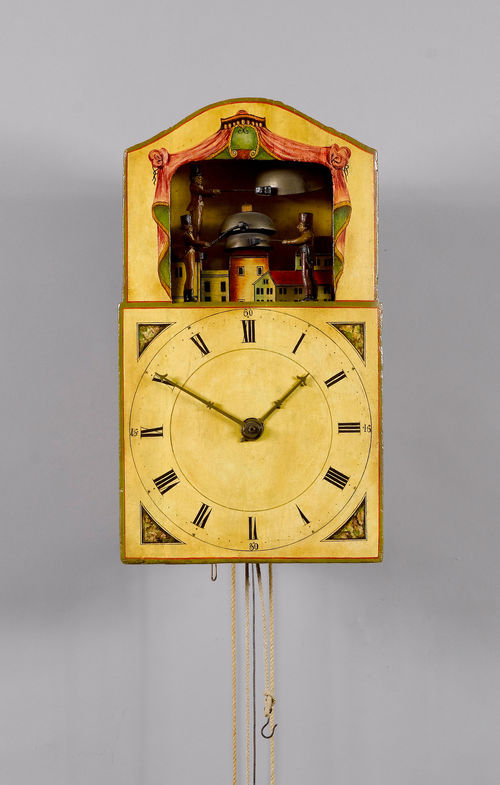 CLOCK WITH BELL-RINGER AUTOMATION, so-called "Glockenschlägeruhr",