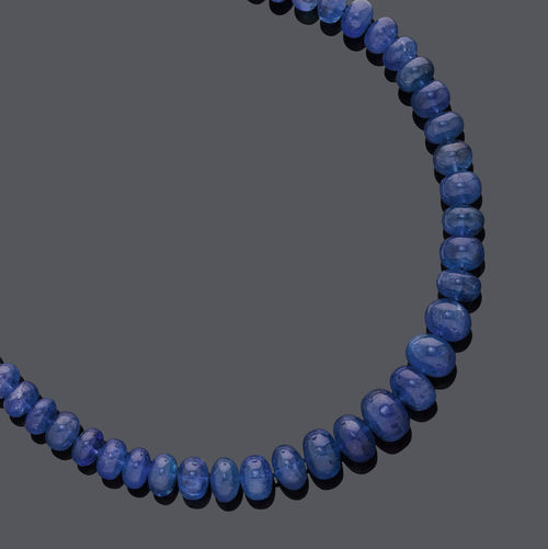 TANZANITE AND SAPPHIRE SAUTOIR.