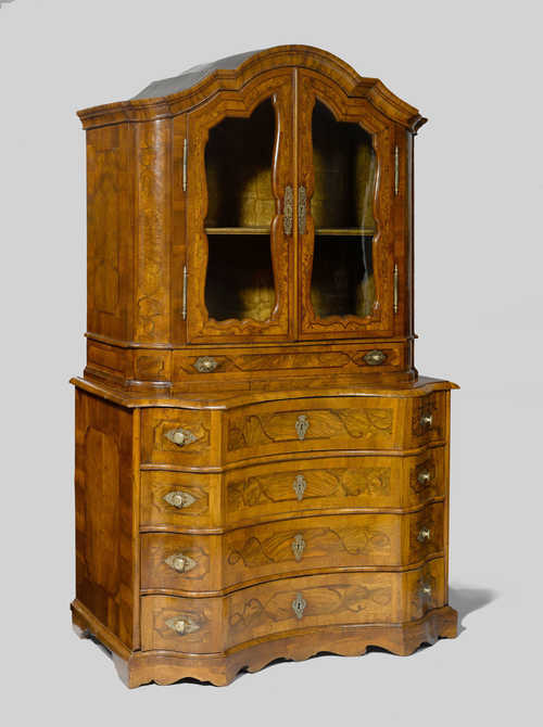 COMMODE WITH VITRINE CABINET,