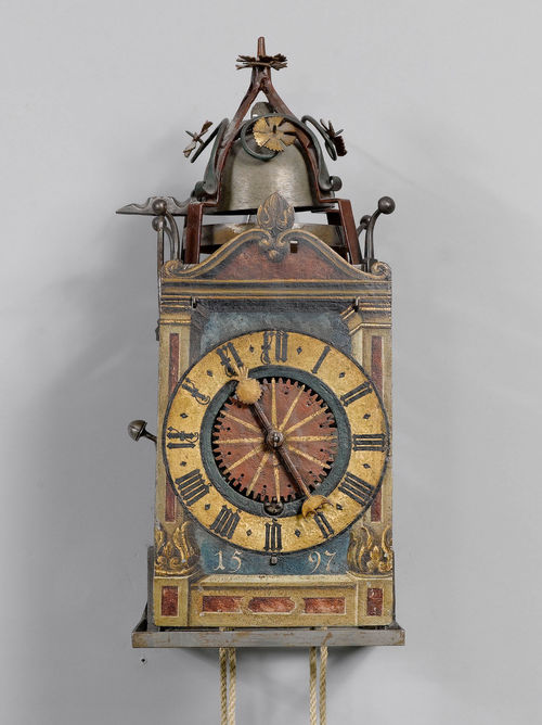 ONE-HANDED IRON CLOCK WITH ALARM,