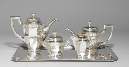 COFFEE AND TEA SERVICE AND A TRAY