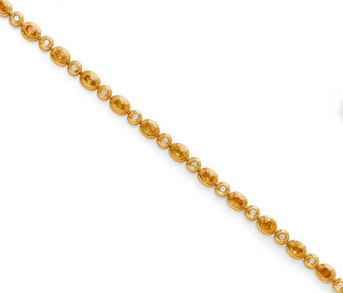 CITRIN-DIAMANT-BRACELET, Wien.