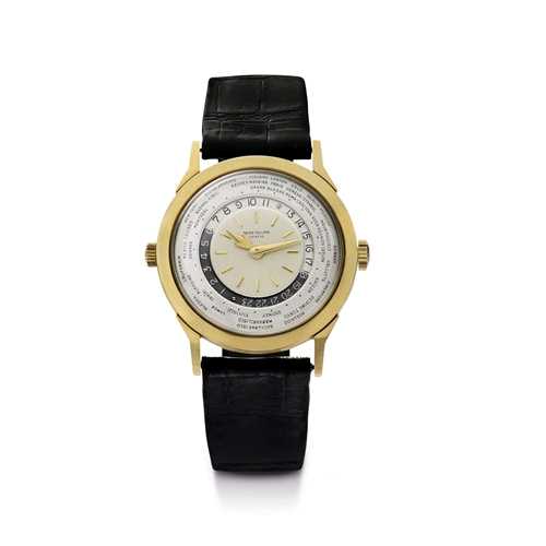 HERRENARMBANDUHR, PATEK PHILIPPE WORLD-TIME, 1963.