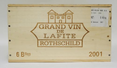 6 bts Pauillac Château Lafite Rothschild 1er Grand Cru classé   0.75L  OWC 6 2001