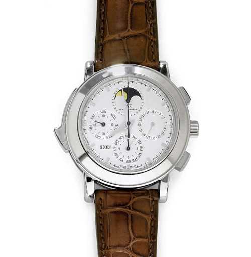 HERRENARMBANDUHR, PLATINUM, IWC GRANDE COMPLICATION.