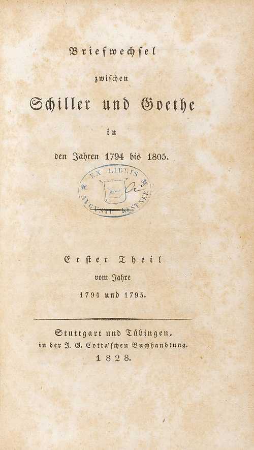 Goethe, Johann Wolfgang von u. Friedrich Schiller.
