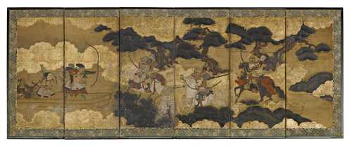 A SIXFOLD SCREEN (BYOBU).