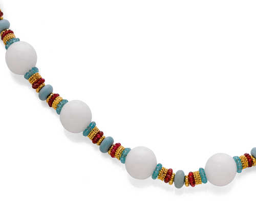 CHALCEDON-APATIT-AMAZONIT-SPINELL-COLLIER.
