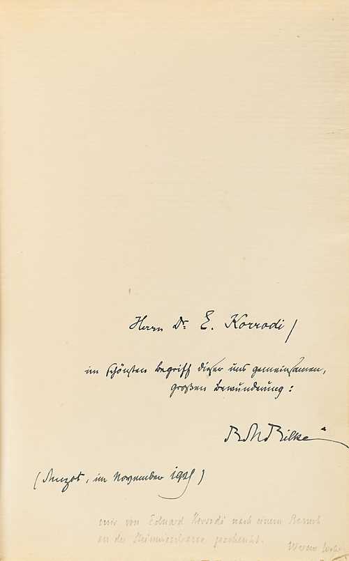 Rilke, Rainer Maria, Dichter (1875-1926).