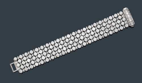 DIAMANT-ARMBAND, VAN CLEEF & ARPELS, um 1963.