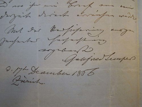 Gottfried Semper, Gottfried, Architekt (1803-1879).