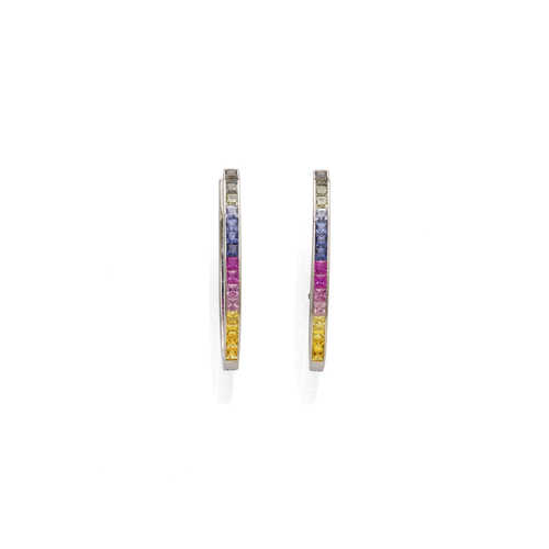 MULTICOLOR SAPPHIRE EARRINGS.