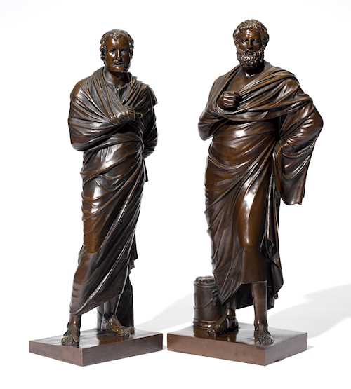 TWO BRONZE FIGURES