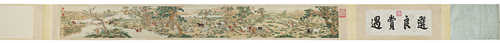 A "100 HORSES" HANDSCROLL AFTER GIUSEPPE CASTIGLIONE (1688-1766).