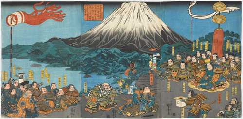 UTAGAWA KUNIYOSHI (1797-1861): A TRIPTYCH.