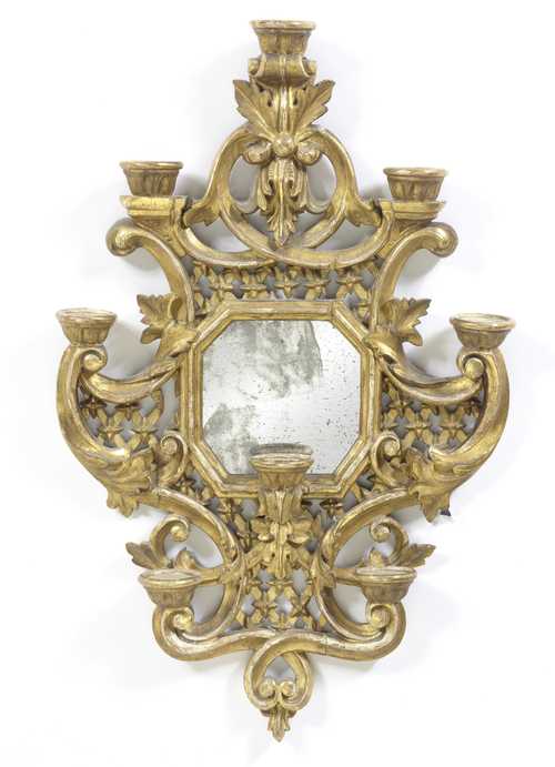 PAIR OF MIRRORS WITH CONSOLES FOR FIGURES,