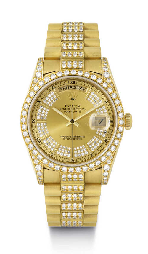 Rolex Day-Date Diamond Wristwatch, ca. 1989.