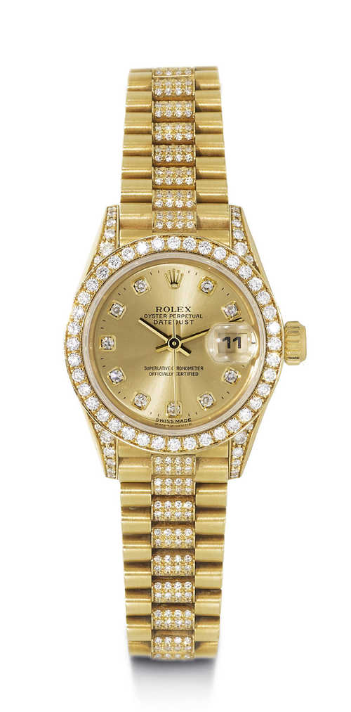Rolex Datejust Diamond Lady's Wristwatch, ca. 1995.