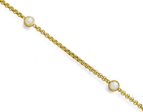 MABE PEARL NECKLACE AND BRACELET.