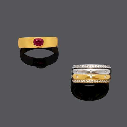 DIAMOND AND RUBY RING.