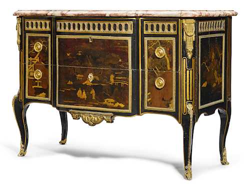 VERY FINE AND IMPORTANT LACQUER COMMODE