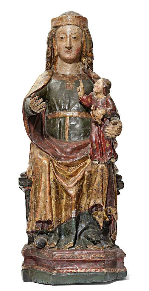 THRONENDE MADONNA MIT KIND