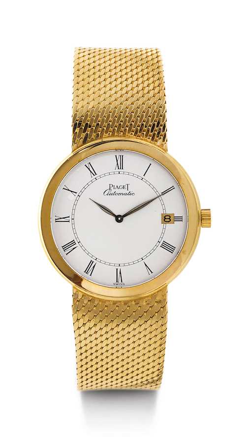 Piaget. Wristwatch with gold bracelet.