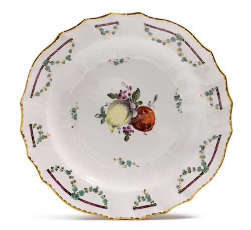 A PLATE WITH GARLANDS