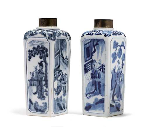 PORCELAIN TEA CADDY AND ITS CHINESE MODEL