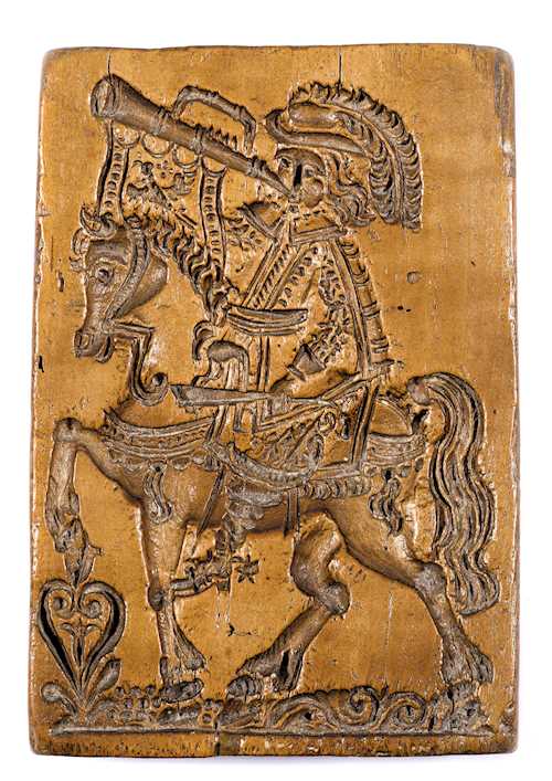 BAKING MOULD WITH THE DEPICTION OF A MAN ON HORSEBACK