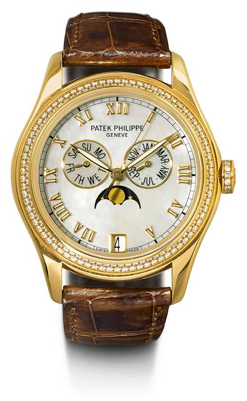 Patek Philippe, very rare and attractive &quot;Annual Calendar&quot; with diamonds, 2014.