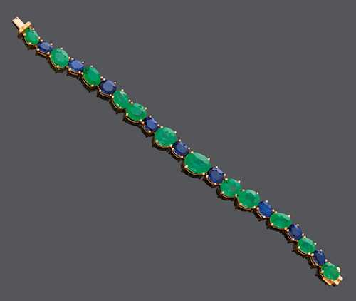 SAPPHIRE AND EMERALD BRACELET, BY PAOLOBONGIA.