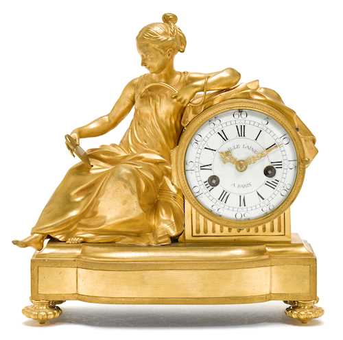 MANTEL CLOCK "ALLEGORY OF WISDOM"