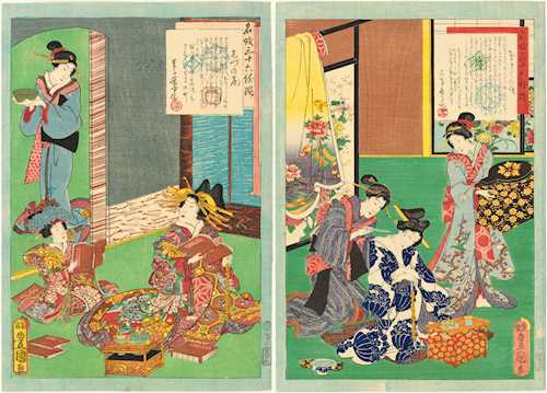 FOUR WOODBLOCK PRINTS BY UTAGAWA KUNISADA I (TOYOKUNI III) (1786–1864).