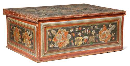 MARRIAGE CHEST WITH BISMUTH PAINTING