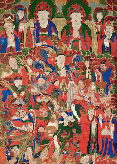 A PAINTING OF BUDDHIST DEITIES (SINJUNG TAENGHWA).