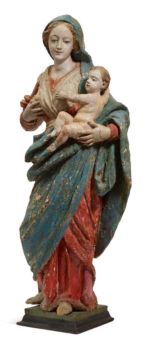 STANDING MADONNA WITH THE CHRIST CHILD