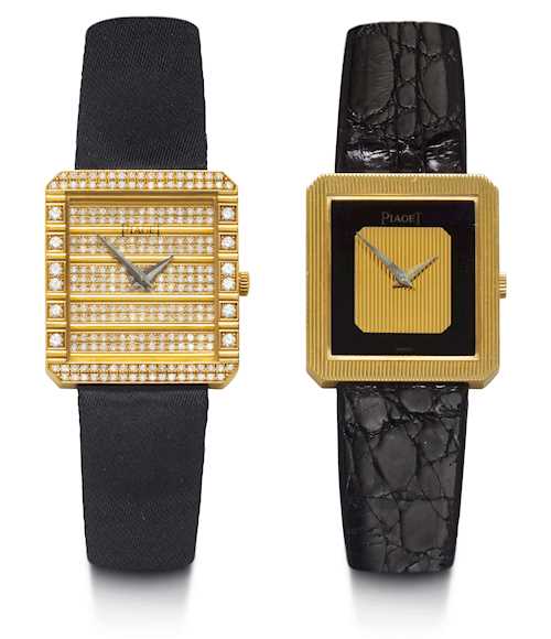 Set of 2 attractive Piaget ladies' watches, 1985.