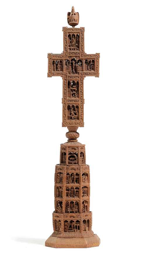 STANDING CROSS WITH FINE MICRO-CARVING